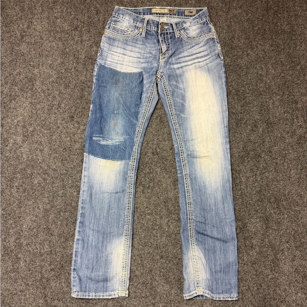 Vintage Y2K BKE Aiden Low Rise Bootcut‎ Jeans Distressed Repair 28x30